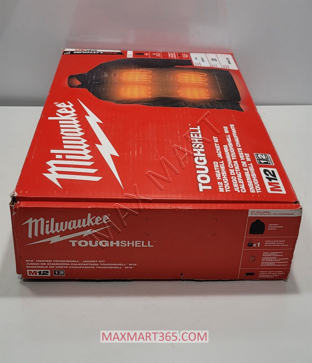 Milwaukee M12 TOUGHSHELL Black Heated Jacket Kit 204B-212X - Size 2X $160-$220