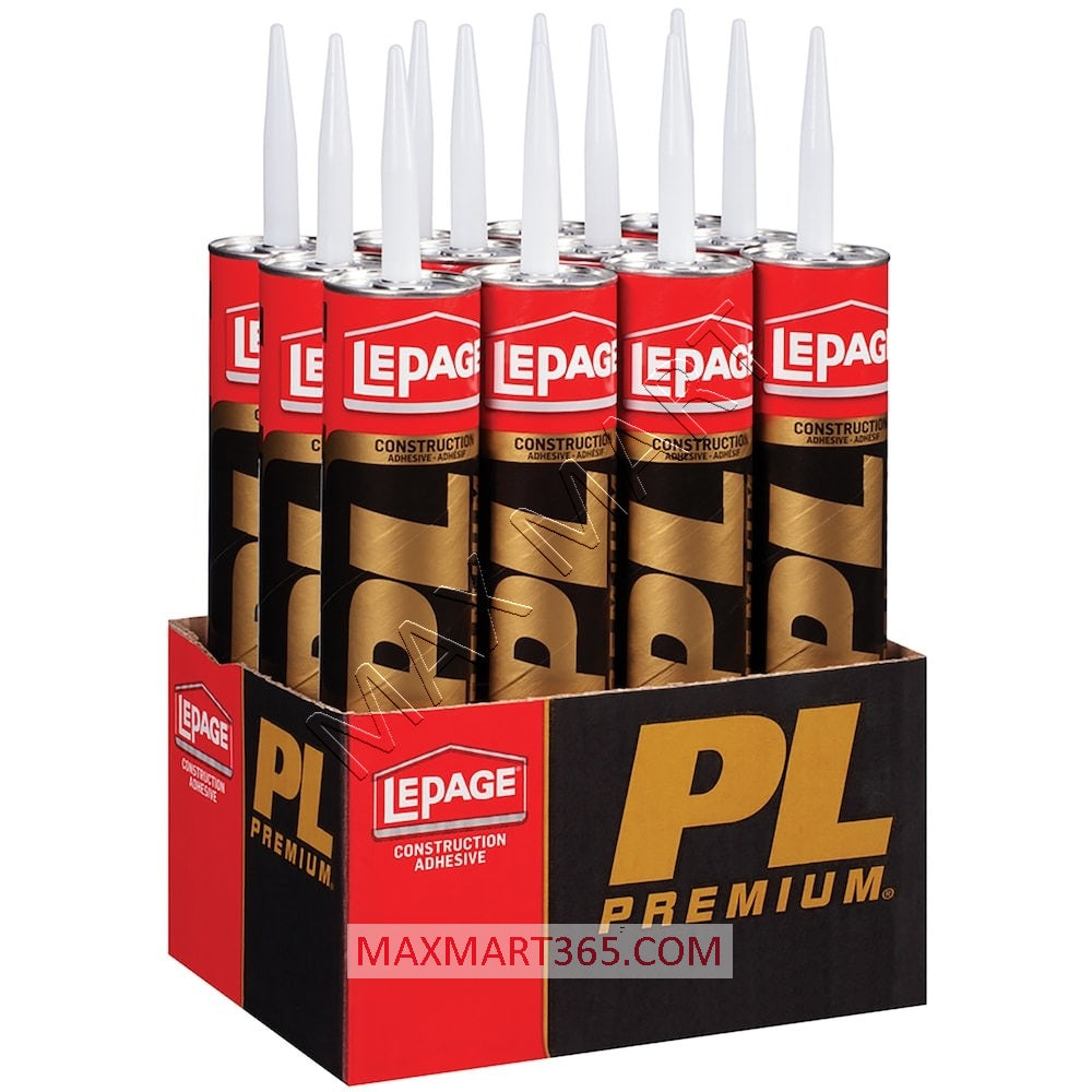 LePage PL Premium Construction Adhesive, Interior/Exterior, Waterproof - 825ml
