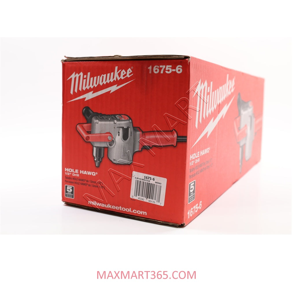 Milwaukee 1675-6 Hole Hawg 7.5-Amp 1/2-Inch Joist and Stud Drill Heavy-Duty Corded Drill