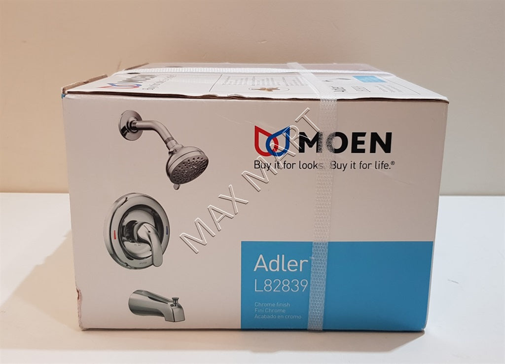 MOEN Adler L82839 Bathroom Bathtub Shower Faucet Kit (Valve Included) - Chrome