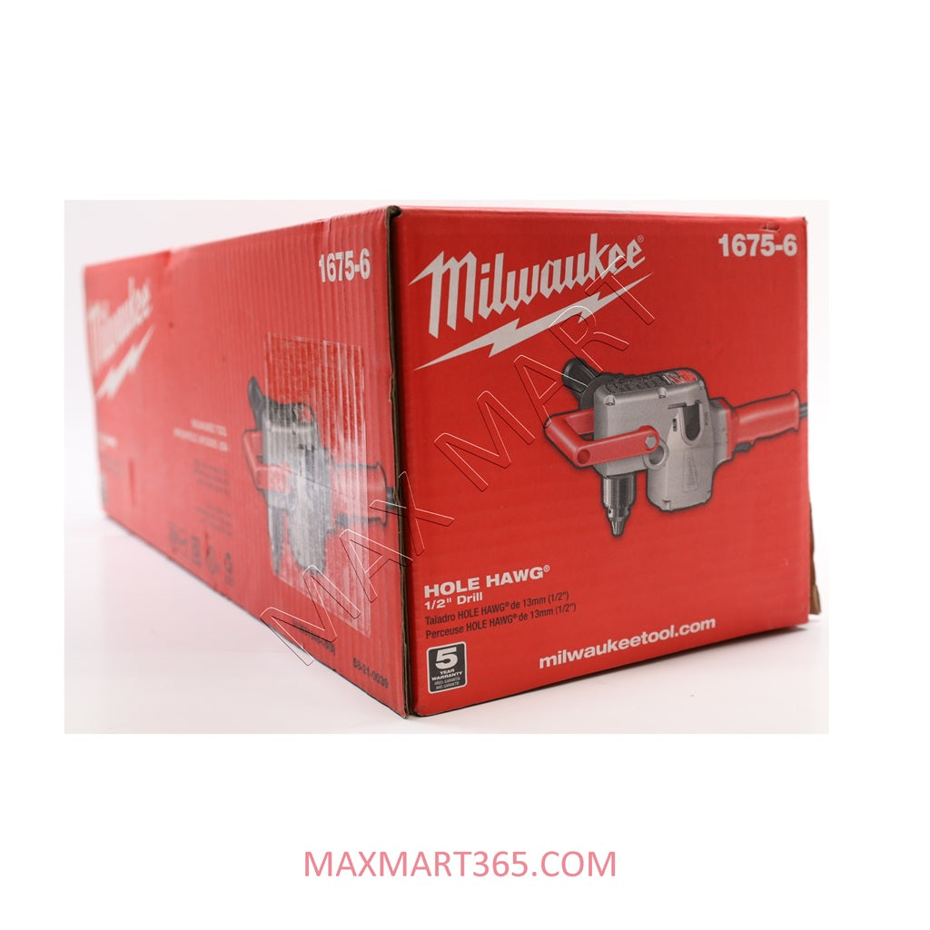 Milwaukee 1675-6 Hole Hawg 7.5-Amp 1/2-Inch Joist and Stud Drill Heavy-Duty Corded Drill