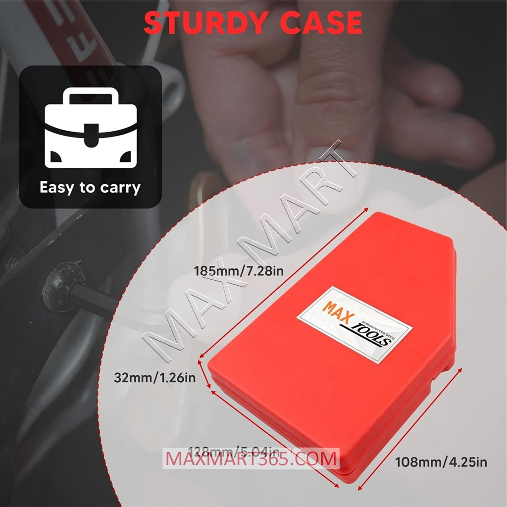 30-Piece Premium SAE & Metric Hex Key Allen Wrench Set with Precise and Chamfered Tip