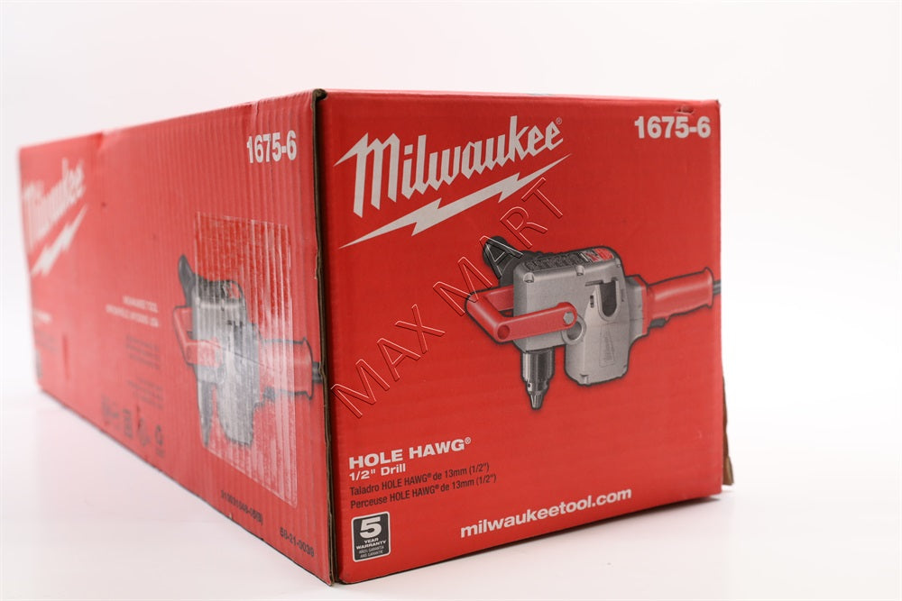 Milwaukee 1675-6 Hole Hawg 7.5-Amp 1/2-Inch Joist and Stud Drill Heavy-Duty Corded Drill