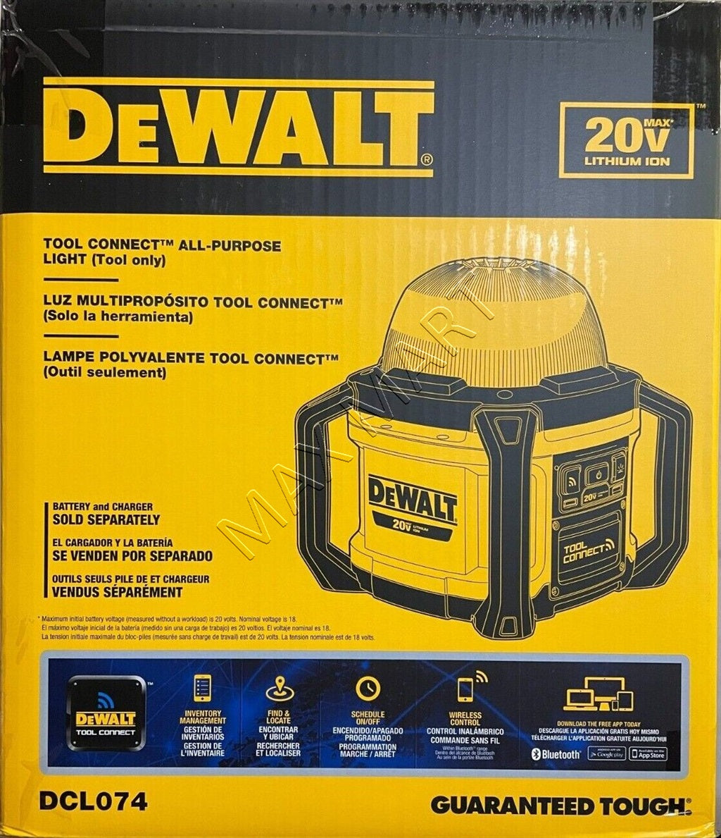 DEWALT 20V MAX 无绳通用 LED 工作灯（仅工具）DCL074 DCL074B