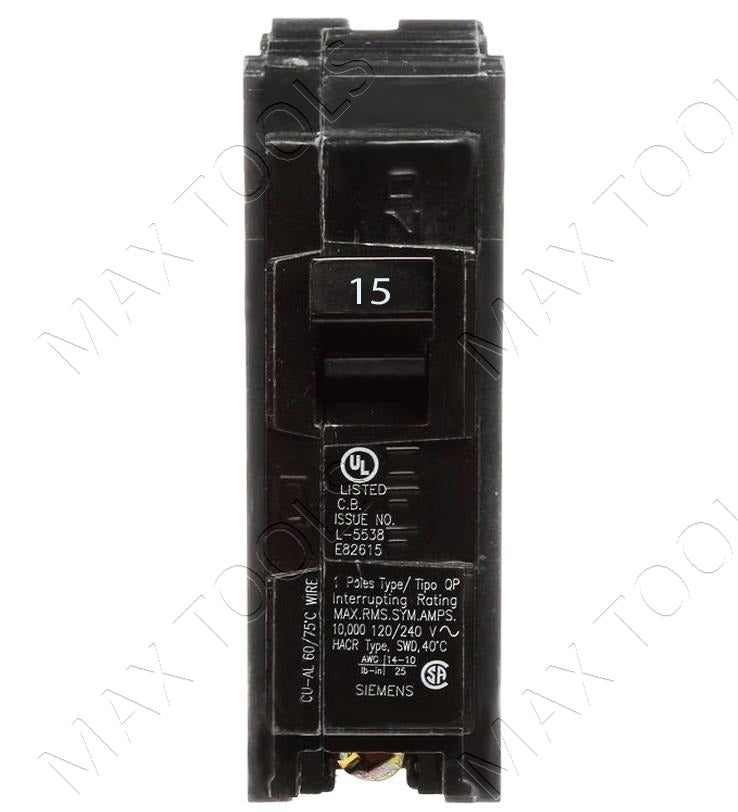 西门子 Q115 15安单极插入式断路器 120V