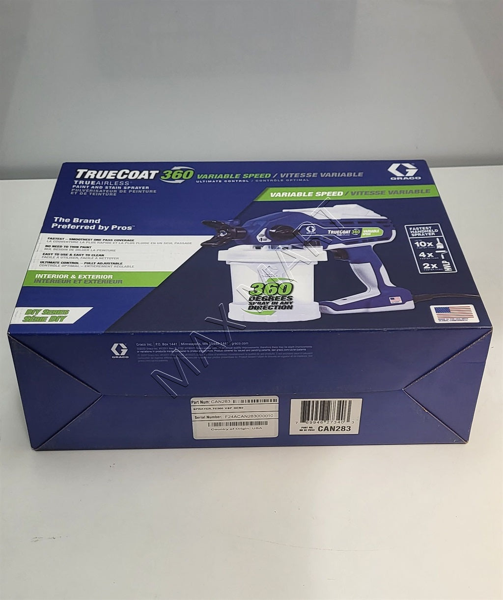 Graco CAN283 TrueCoat 360 Variable Speed HandHeld Paint Sprayer (32oz)