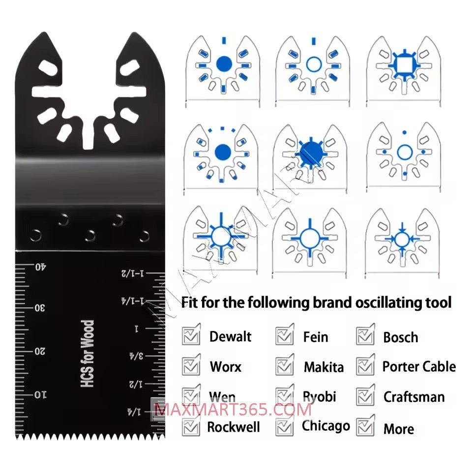 Universal Oscillating Multi-tool Blade for Wood, Soft Metal and Plastic Cutting