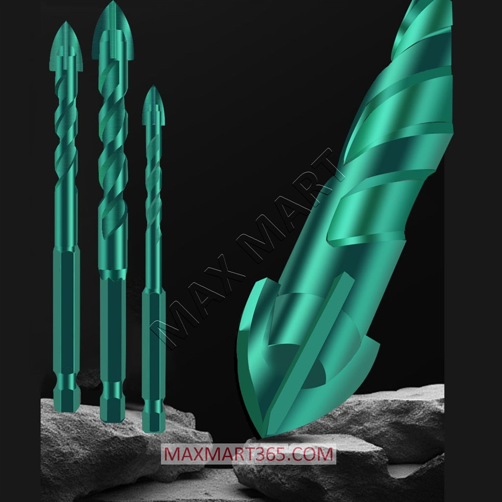 Tungsten Carbide Tipped Masonry/Concrete Drill Bit Set for Ceramic Tile, Porcelain, Brick, Concrete, Glass