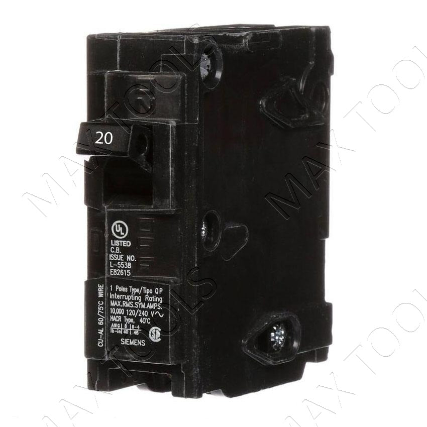 西门子 Q120 20安单极插入式断路器 120V