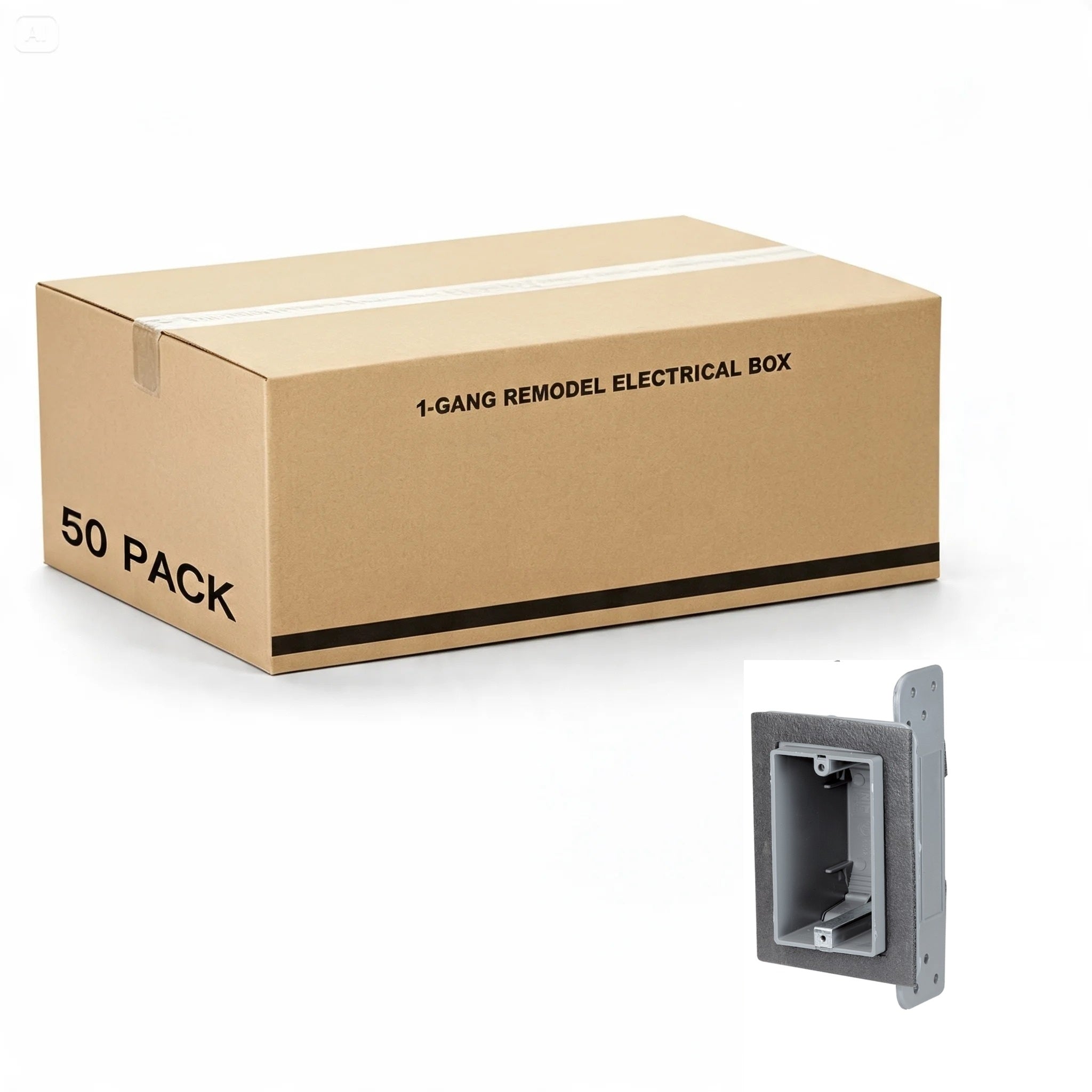 Single-Gang Plastic Electrical Device Box with Foam Gasket
