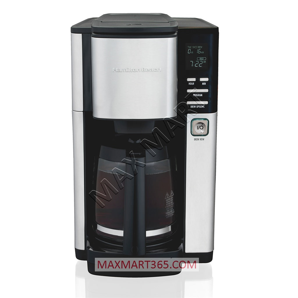 Hamilton Beach 12-Cup Programmable Coffee Maker - Black & Stainless
