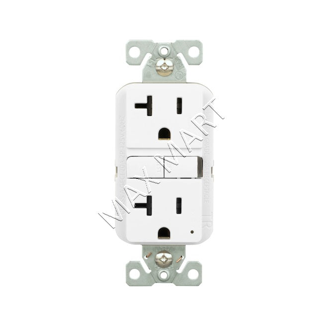 Eaton 20A 20Amp Slim GFCI 125V Tamper-Resistant TR Receptacle Outlet Plug 3-Pack TRGF20W-3-L