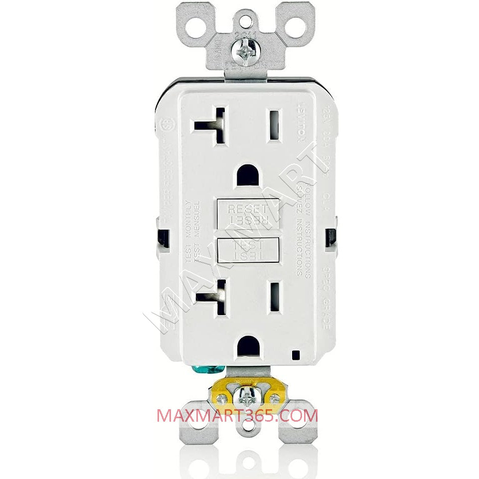 Leviton Decora 20A 20安培防篡改TR超薄GFCI插座插头
