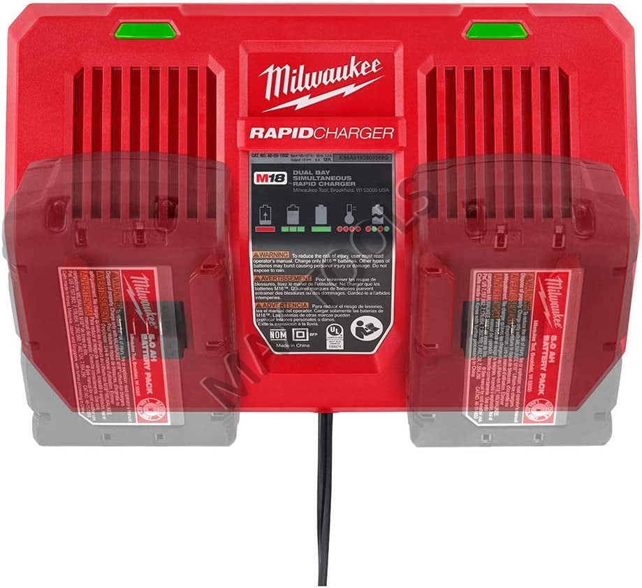 Milwaukee M18 Dual Bay Simultaneous Rapid Charger 48-59-1802