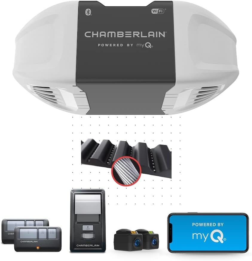 Chamberlain B4505TC 3/4-HP Ultra-Quiet Belt Drive Smart Garage Door Opener