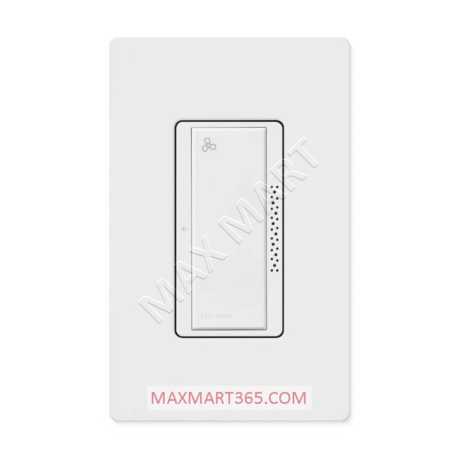 Lutron XactSense Humidity Sensor Switch for Bathroom Exhaust Fans, 3-Amp, Single-Pole MS-HS3-WH