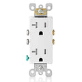 Leviton 20安培防篡改TR双联插座插座插头，白色T5825-W