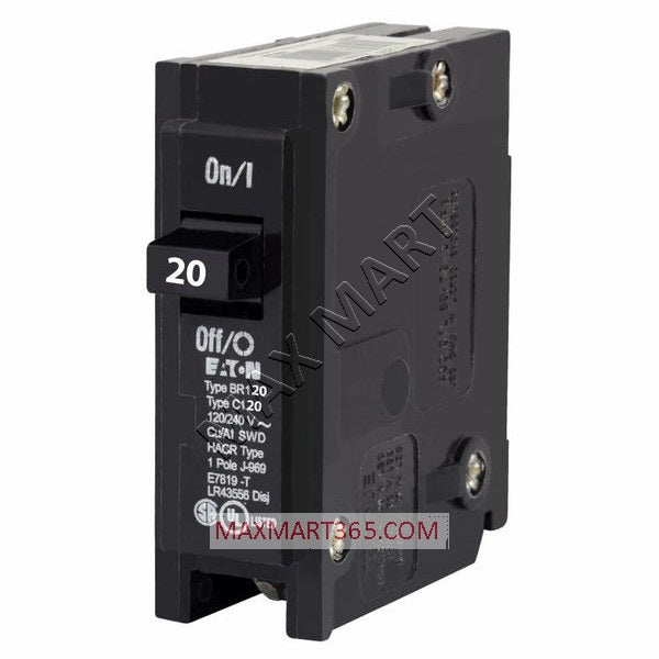 Eaton ETN BR120 20-Amp 20A Circuit Breaker Single Pole 1P
