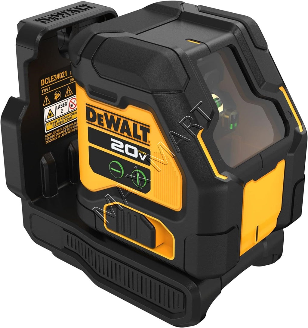 DEWALT 20V 330 英尺绿色自动调平十字线激光水平仪（仅工具）DCLE34021B DCLE34021