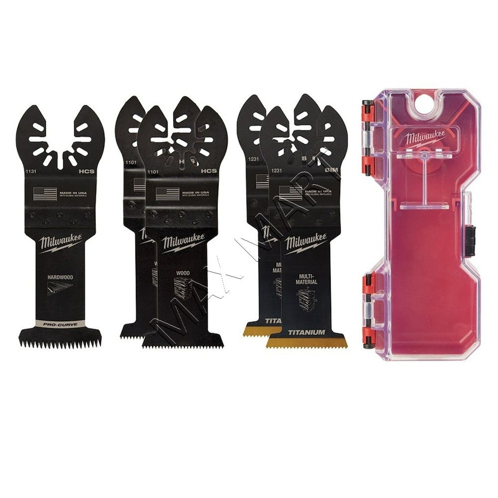 Milwaukee 49-10-9211 Oscillating Multi Tool Multi-Material, Wood, and Hardwood Blade Kit (5 Pack)