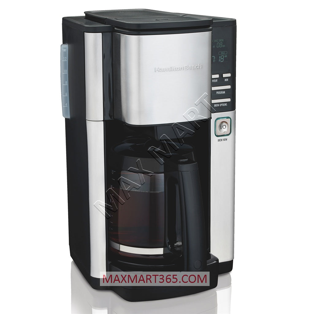 Hamilton Beach 12-Cup Programmable Coffee Maker - Black & Stainless