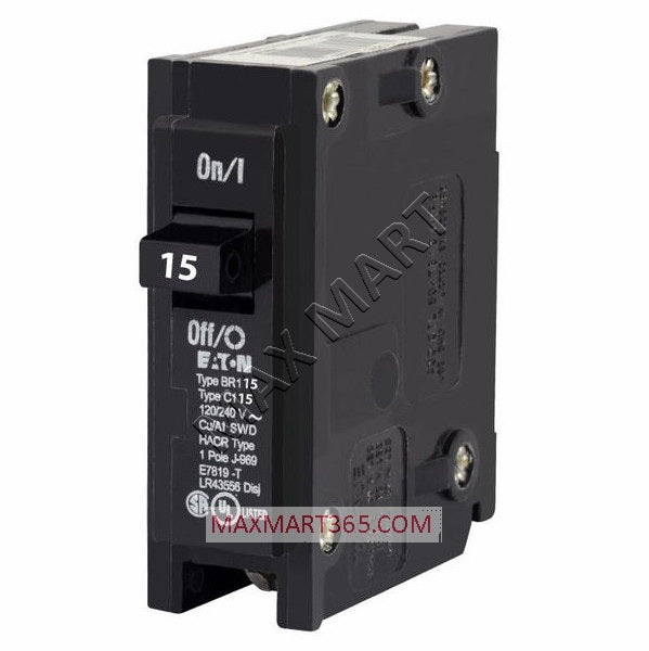 Eaton ETN BR115 15-Amp 15A Circuit Breaker Single Pole 1P