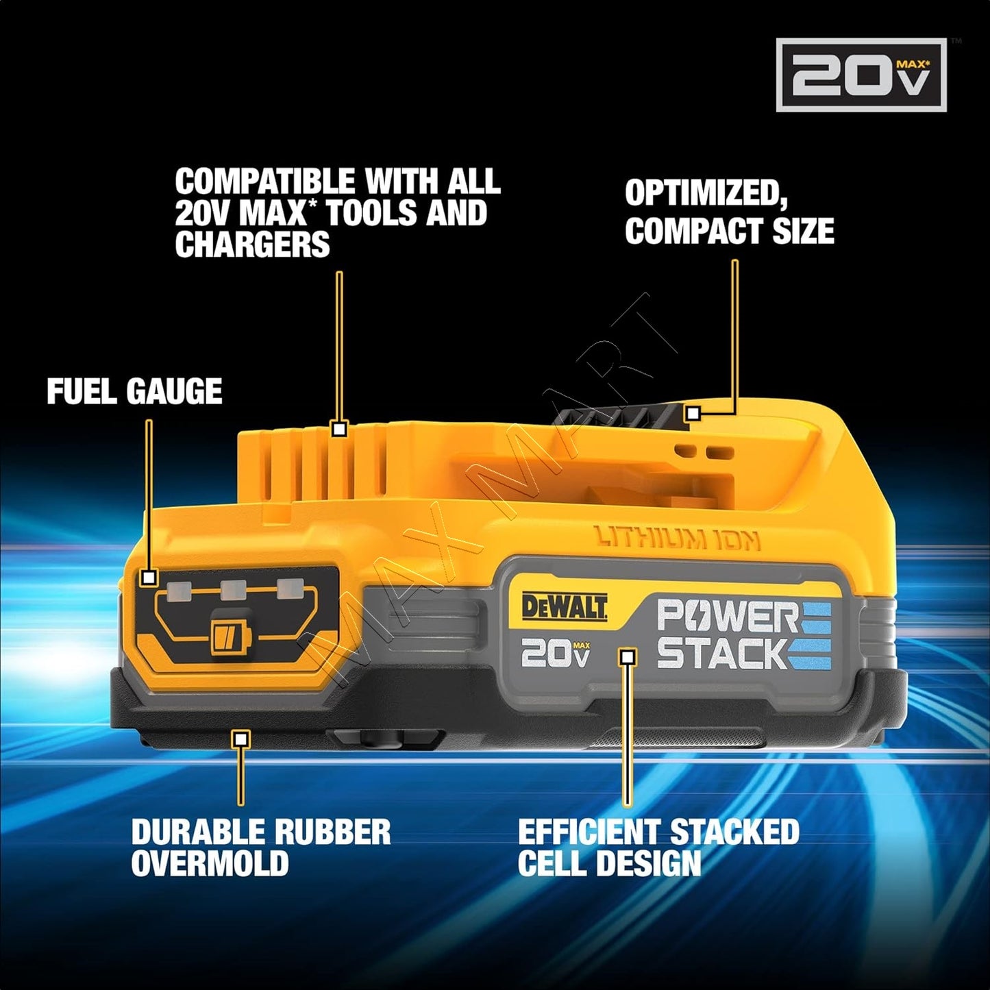 DEWALT 20V MAX POWERSTACK Compact Battery DCBP034