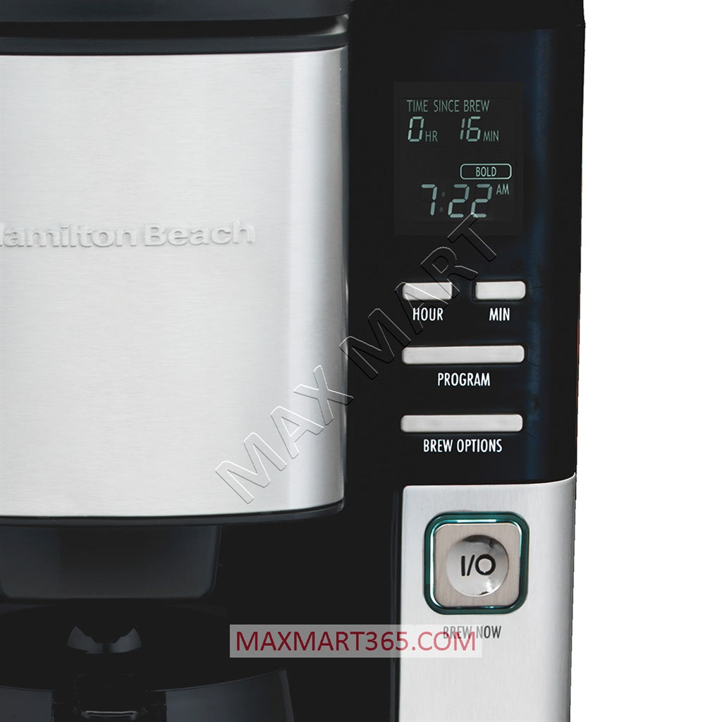 Hamilton Beach 12-Cup Programmable Coffee Maker - Black & Stainless