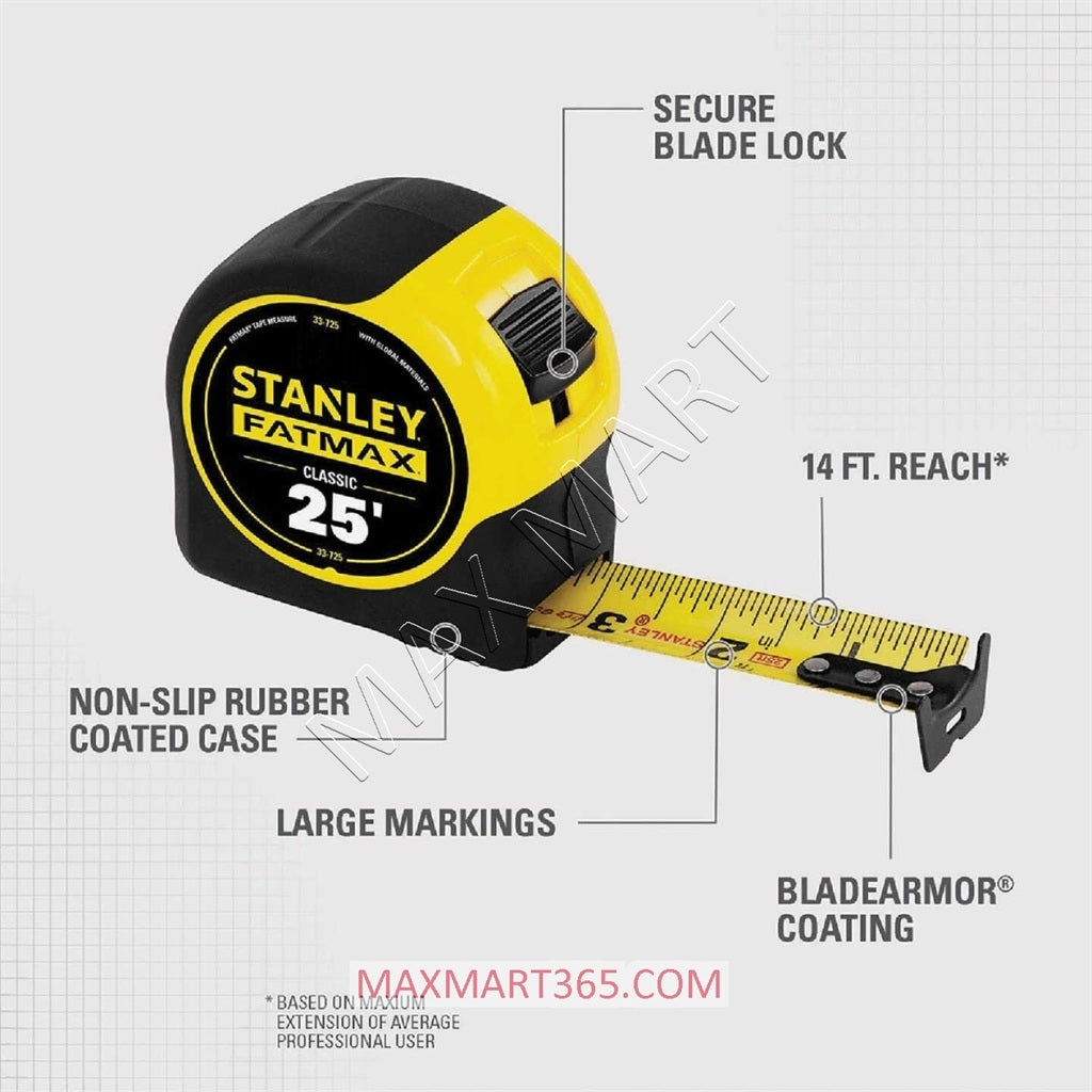 Stanley 33-725 FATMAX 25ft Classic Tape Measure