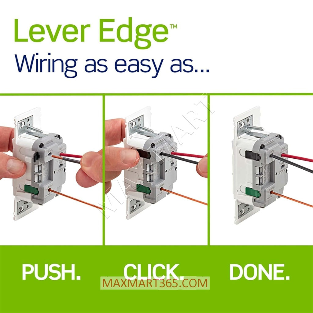 Leviton Decora Lever Edge Slide Dimmer Switch Single Pole or 3-Way ESL01