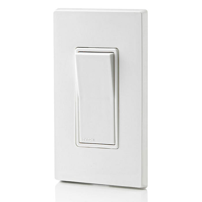 Leviton 15Amp Decora Single Pole Light Switch in White 5601-P2W