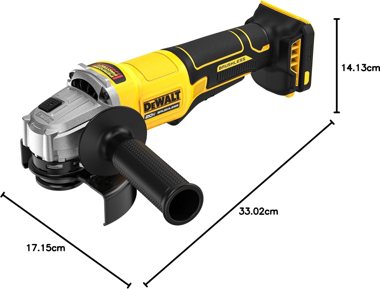 DEWALT DCG408B 20V MAX Cordless Brushless Paddle-Switch Angle Grinder (Tool Only)