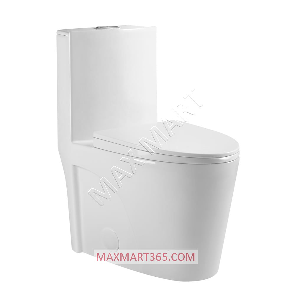 One-Piece Toilet with Soft-Close Seat, CUPC certified, 12-inch Rough-in