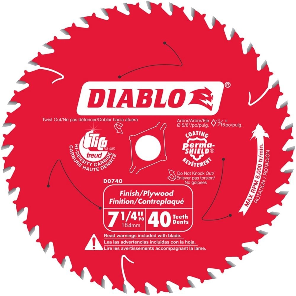 Diablo 7-1/4-inch Carbide Tipped Framing Circular/Miter Saw Blade