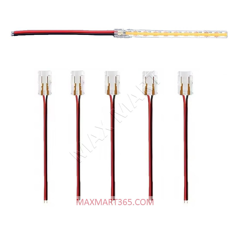 Solderless 8mm LED Strip to Wire Cable Connector