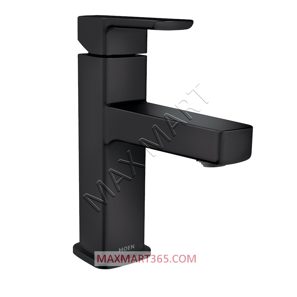 MOEN Zoni 84840BL 4-inch Centerset/Single Hole Bathroom Sink Faucet Tap - Matte Black (Drain and Valve Included)