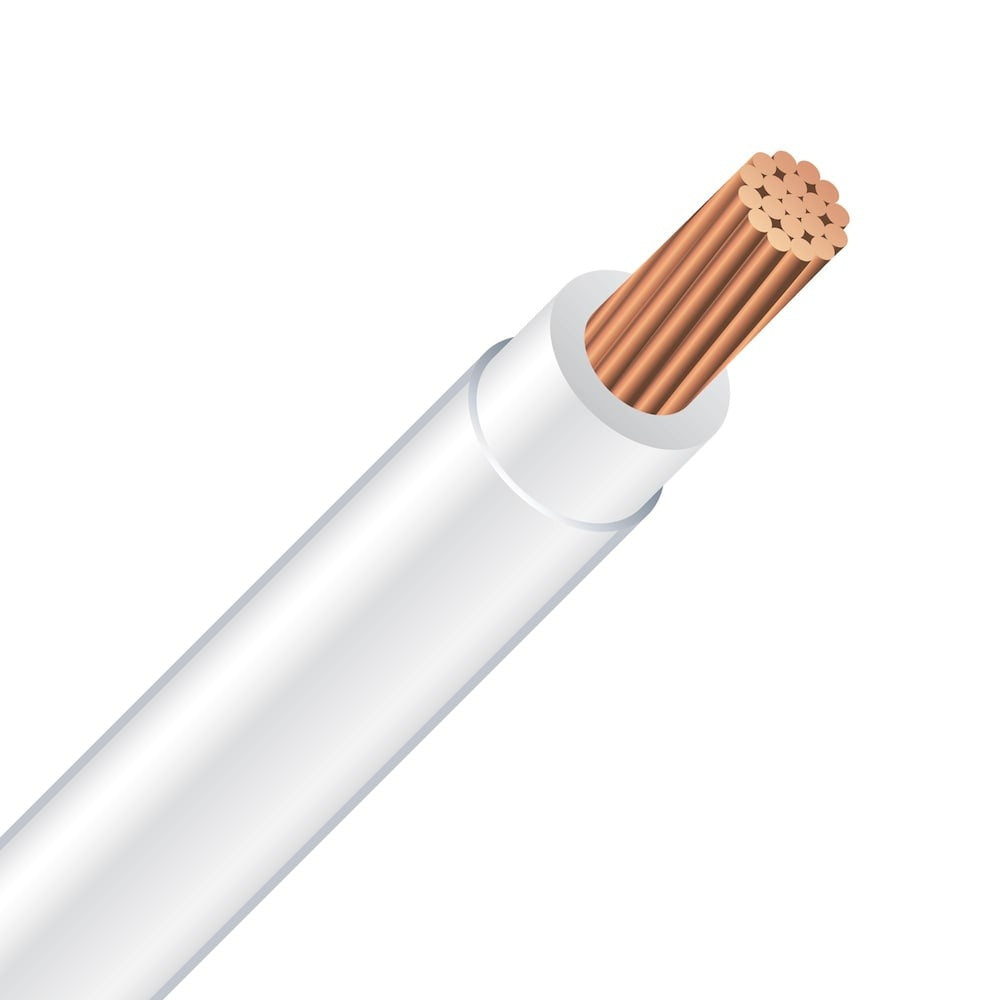 T90 12/19 Stranded Copper Wire Cable - 300M White