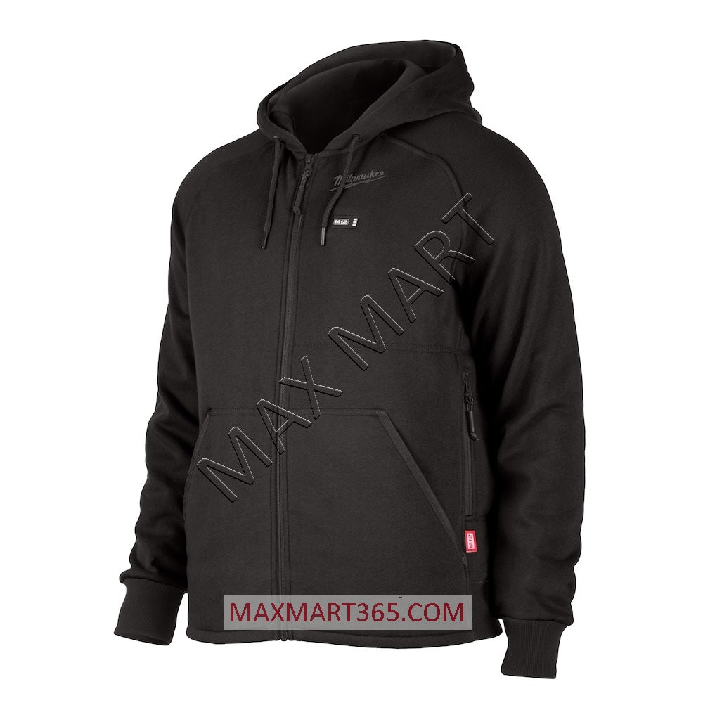 Milwaukee Men's M12 Black Heated Hooded Jacket 306B-212X - Size 2X $160-$200