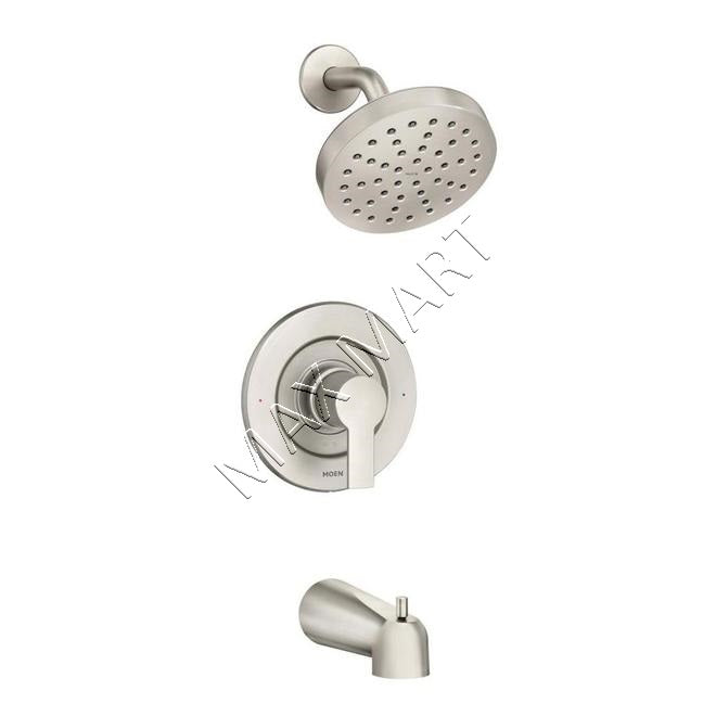 Moen Rinza 82628SRN Single-Handle 1-Handle Bathtub Shower Faucet (Valve Included) - Brushed Nickel