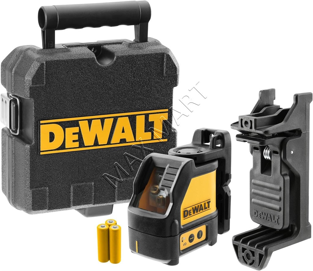 DEWALT 165 英尺红光束自动调平十字线激光水平仪套件 DW088 DW088K