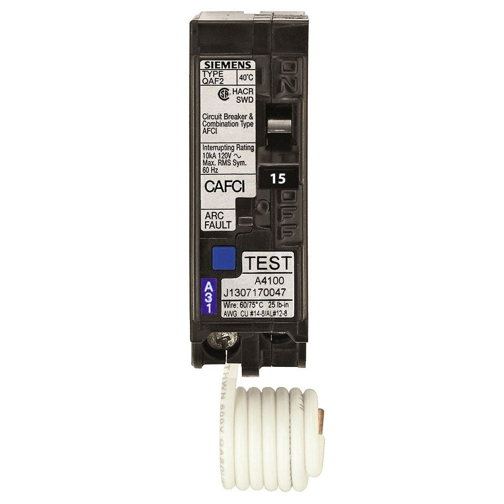 西门子 QA115AFCCSA 15安培电弧故障断路器 (AFCI)