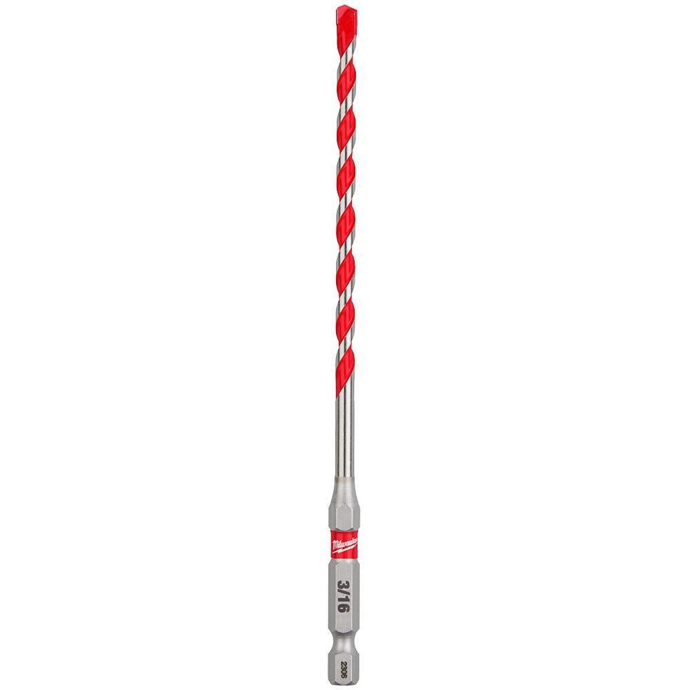 Red 48-20-9006 3/16-inch x 4-inch x 6-inch SHOCKWAVE Impact Duty Carbide Hammer Drill Bit