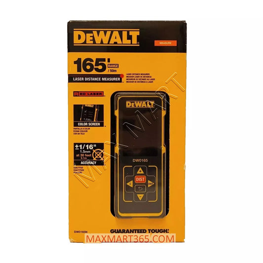 DEWALT 165ft 50m Color Screen Laser Measurer Distance Meter DW0165N