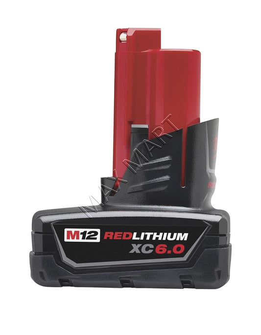 Milwaukee M12 Lithium-Ion Extended Capacity (XC) 6.0Ah 6Ah Battery 48-11-2460