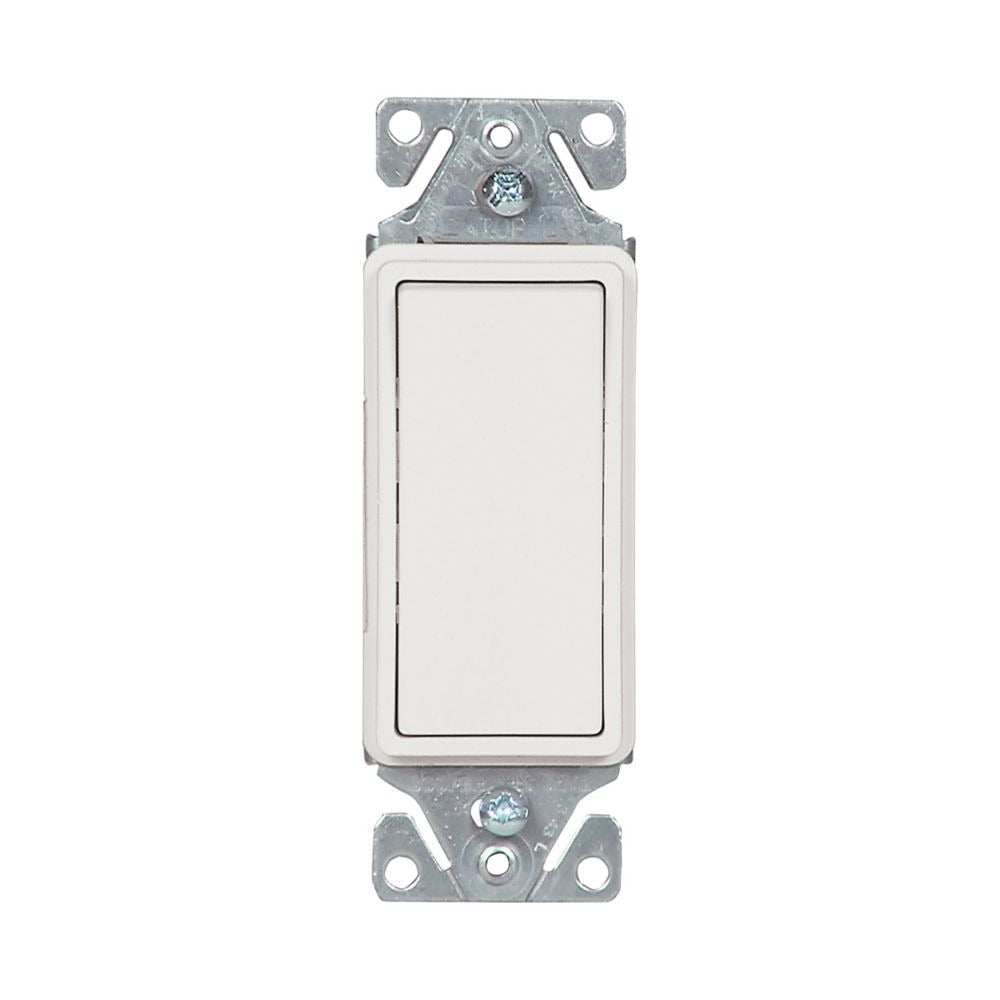 Eaton 7501W 15Amp Single Pole Light Switch - White