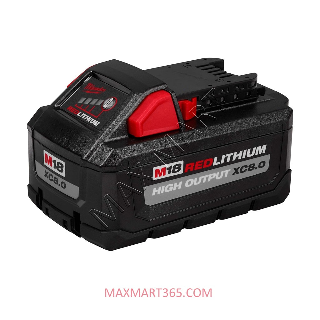 Milwaukee M18 18V Lithium-Ion Extended Capacity (XC) HIGH OUTPUT 8.0Ah 8Ah Battery 48-11-1880