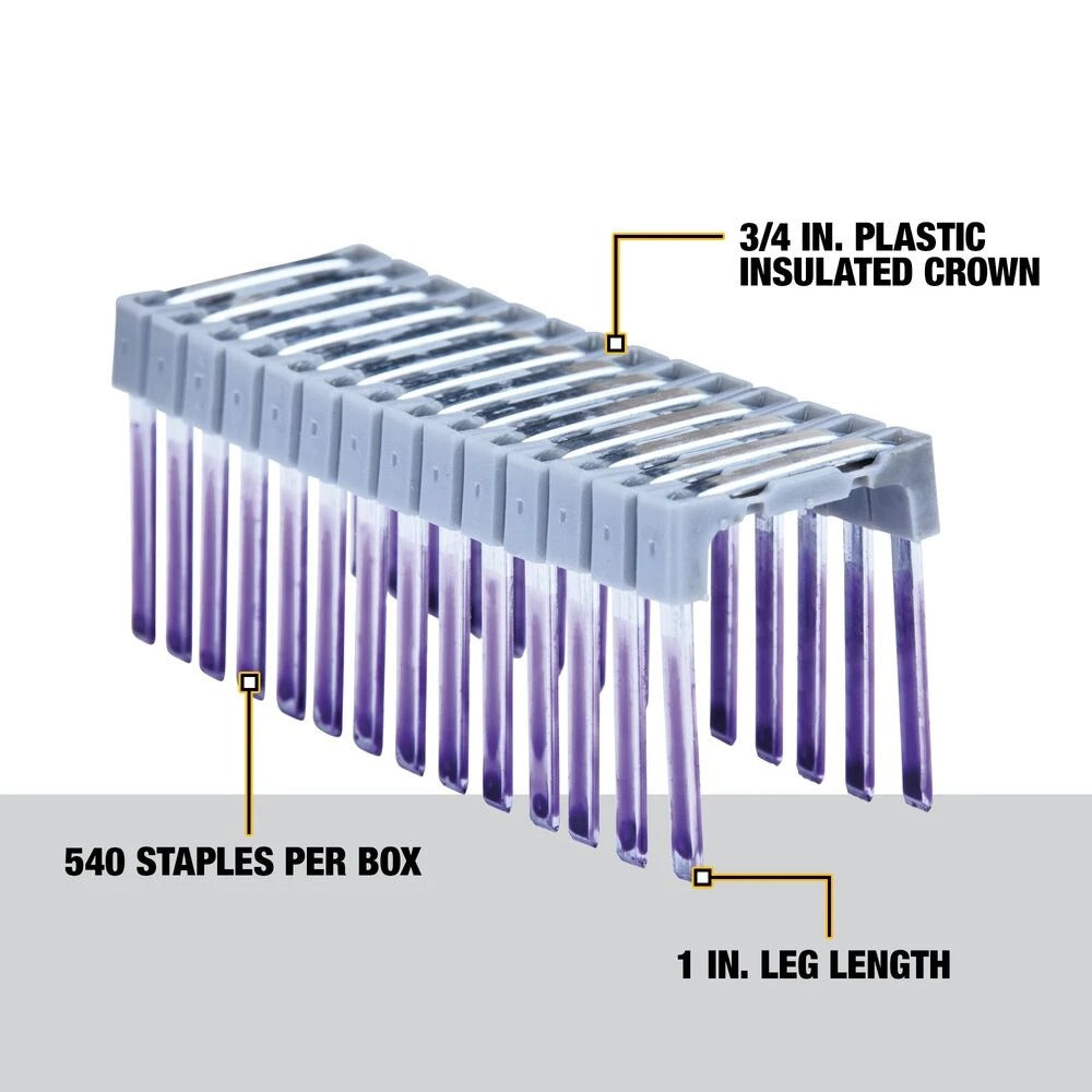 DEWALT DRS18100 1-Inch Insulated Cable Staples (540pcs)