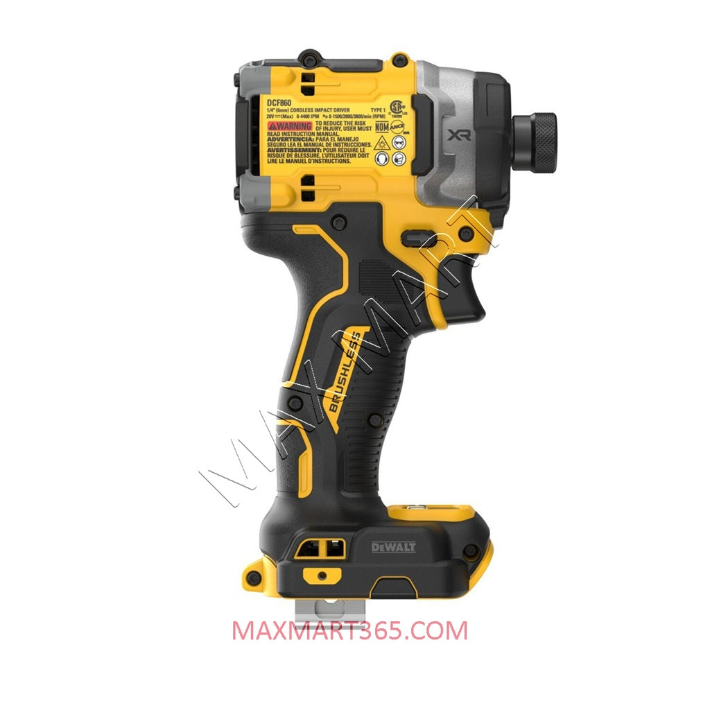 DEWALT DCF860B 20V XR Brushless Cordless 3-Speed High Torque 1/4-In Impact Driver (Tool Only)