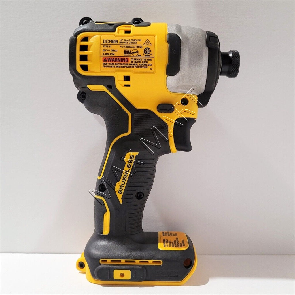 DEWALT DCF809B 20V ATOMIC Brushless Cordless Compact Impact Driver (Tool Only)