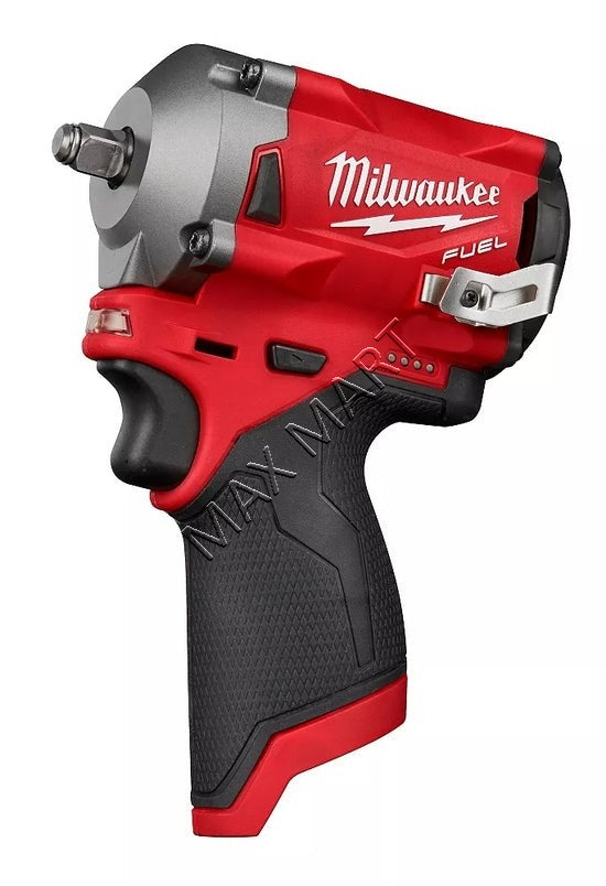 Milwaukee 2554-20 M12 FUEL 3/8-inch Brushless Cordless Stubby Impact Wrench (Tool Only)